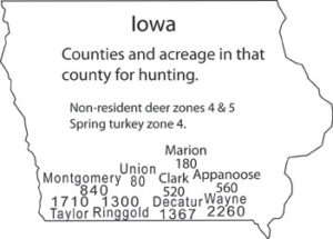 Iowa Walk In Hunting Map Iowa Deer Hunting Zone 5 - Mid-America Hunting Association